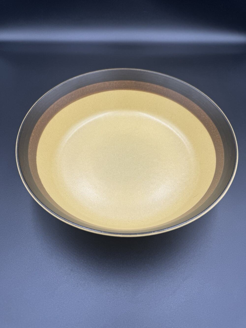 Vintage Apache Gold Stoneware Bowl – Arrowstone by Kasuga Japan – 9.5” Wide